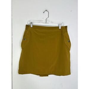 Athleta Skirt Womens 14 Venice Cargo Skirt Mustard Athletic Golf Stretch Waist
